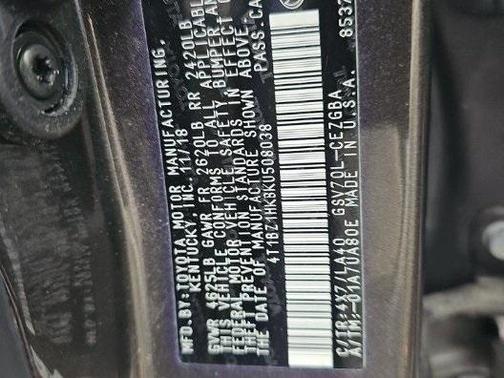 2019 Toyota Camry XLE V6