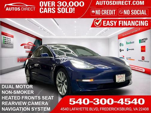 Blue 2018 Tesla Model 3 Long Range