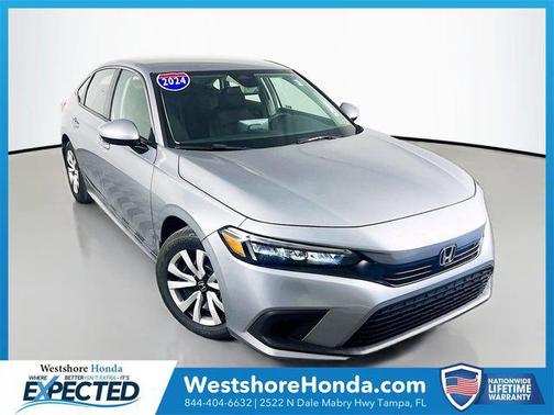 Lunar Silver Metallic 2024 Honda Civic LX