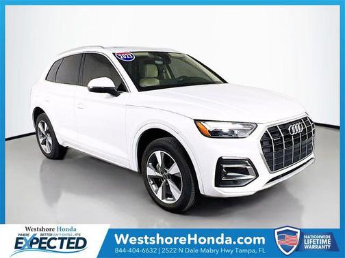 Glacier White 2023 Audi Q5 40 Premium
