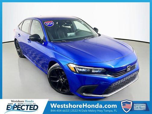 Aegean Blue Metallic 2024 Honda Civic Sport