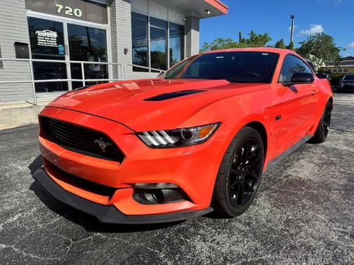 Orange 2016 Ford Mustang GT Premium
