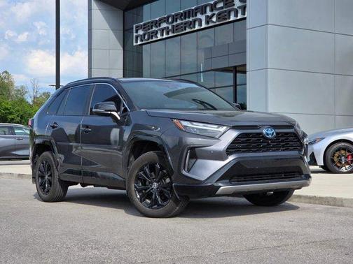 Silver Sky Metallic/Midnight Black Metallic 2023 Toyota RAV4 Hybrid SE