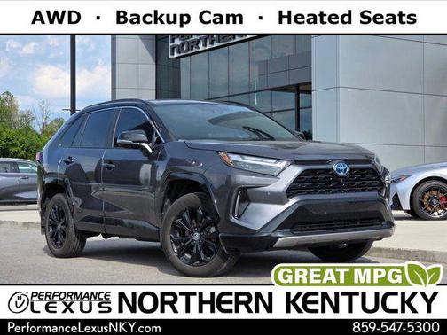 Silver Sky Metallic/Midnight Black Metallic 2023 Toyota RAV4 Hybrid SE
