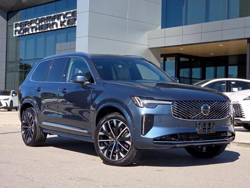 Denim Blue Metallic 2026 Volvo XC90 Plus, B6 AWD Gas (mild hybrid), Gasoline, Bright, 7 Seats