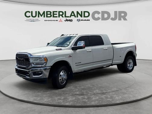Pearl White 2023 RAM 3500 Limited Mega Cab 4x4 6'4' Box