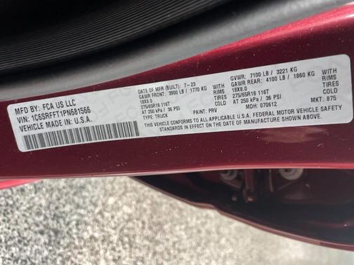 Delmonico Red Pearlcoat 2023 RAM 1500 Big Horn/Lone Star