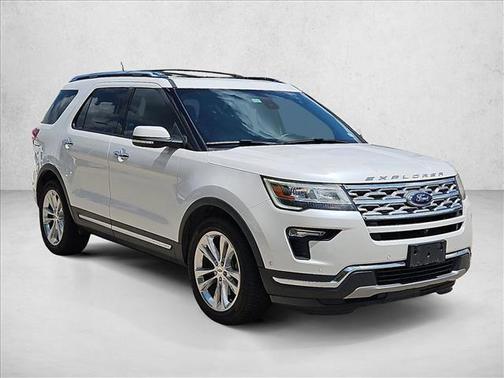 White Platinum Metallic Tri-Coat 2018 Ford Explorer Limited