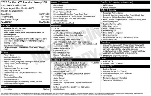 2025 Cadillac XT5 Premium Luxury