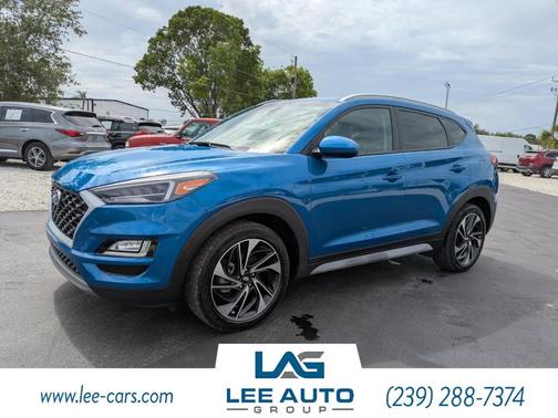 Aqua Blue 2019 Hyundai TUCSON Sport