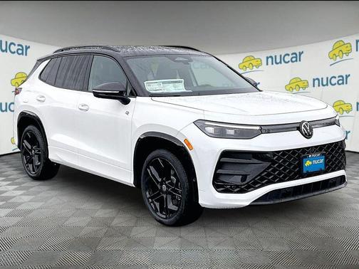Opal White W/Deep Black Roof 2026 Volkswagen Tiguan 2.0T SE R-Line Black