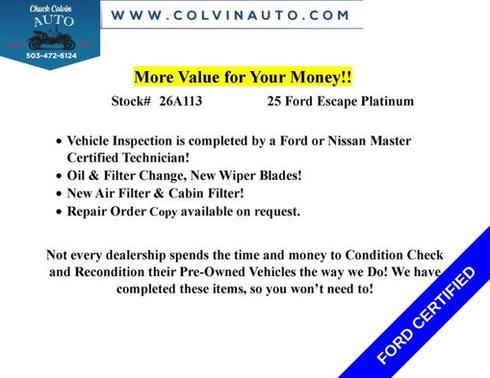 AGATE BLACK METALLIC 2025 Ford Escape PLATINUM
