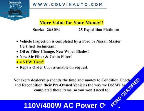 OXFORD WHITE 2025 Ford Expedition Max ACTIVE