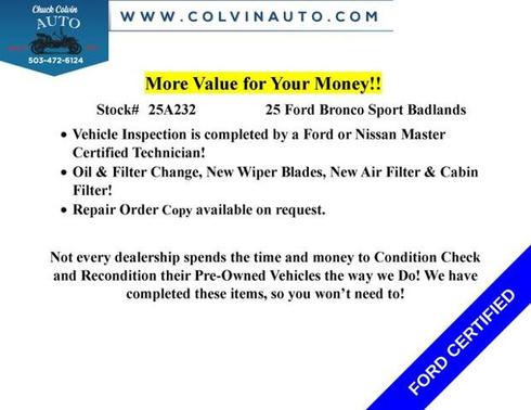 2025 Ford Bronco Sport BADLANDS