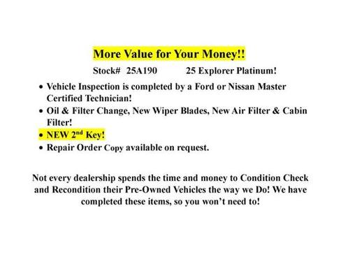 2025 Ford Explorer PLATINUM