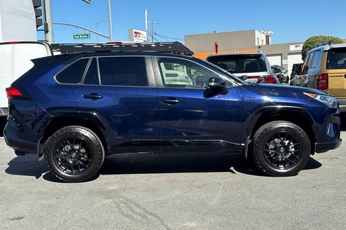 Blue Print/Midnight Black Metallic 2021 Toyota RAV4 Hybrid SE