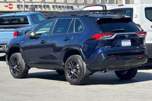 Blue Print/Midnight Black Metallic 2021 Toyota RAV4 Hybrid SE