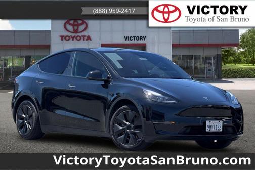 Solid Black 2024 Tesla Model Y Long Range Single Motor Rear-Wheel Drive
