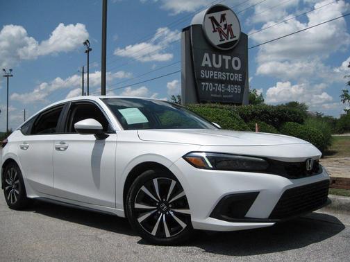 White 2022 Honda Civic EX-L