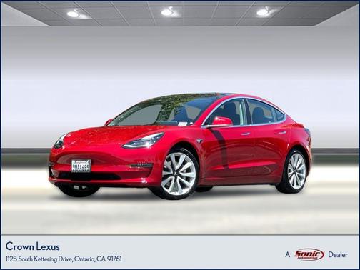 Red Multi-Coat 2018 Tesla Model 3 Long Range