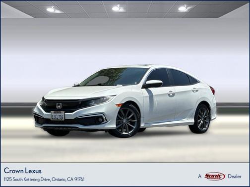 Platinum White Pearl 2019 Honda Civic EX-L