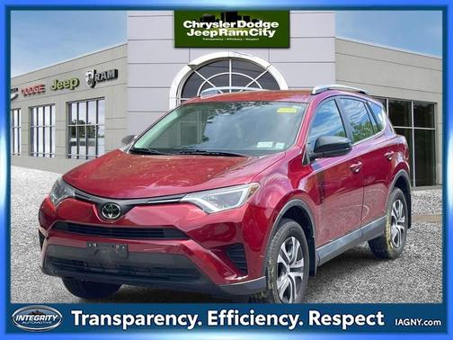 Red 2018 Toyota RAV4 LE