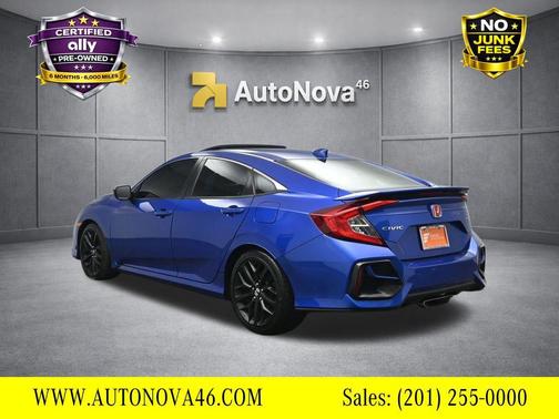 Aegean Blue Metallic 2020 Honda Civic Si Base