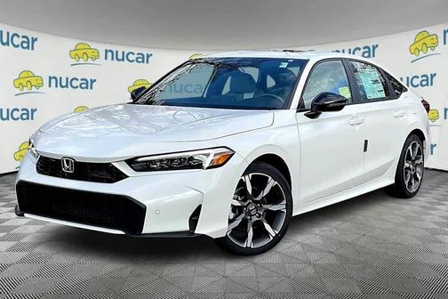 White 2026 Honda Civic Hybrid Sport Touring