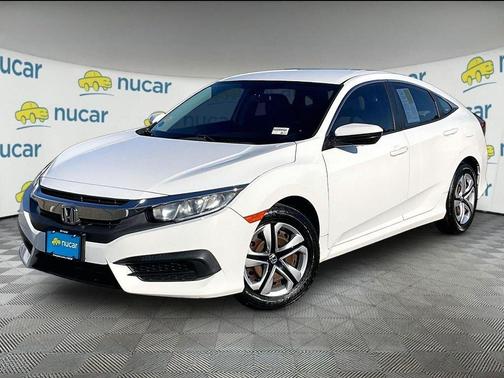White 2016 Honda Civic LX