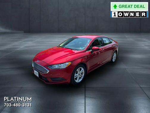 Red 2018 Ford Fusion SE