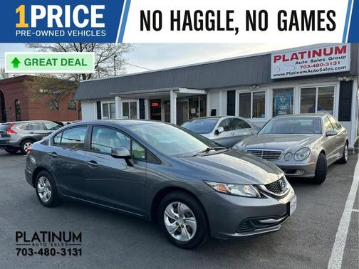 Gray 2013 Honda Civic LX