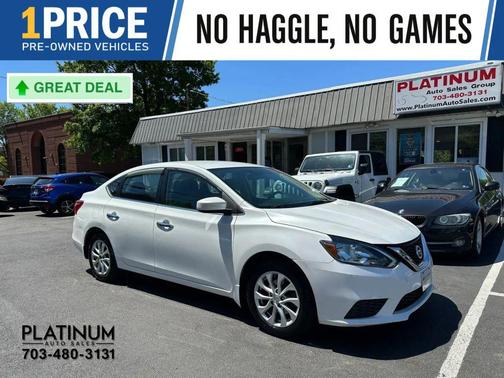 White 2018 Nissan Sentra SV