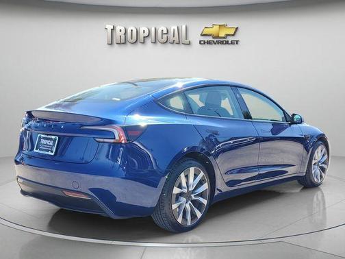 Blue 2025 Tesla Model 3 Long Range