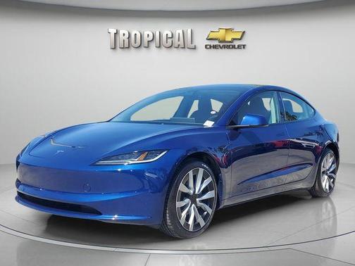 Blue 2025 Tesla Model 3 Long Range