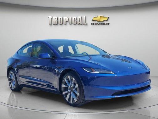 Blue 2025 Tesla Model 3 Long Range