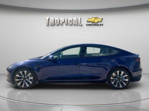 Blue 2025 Tesla Model 3 Long Range