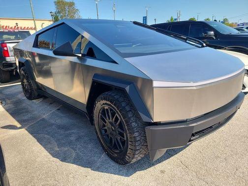 Silver 2024 Tesla Cybertruck Cyberbeast