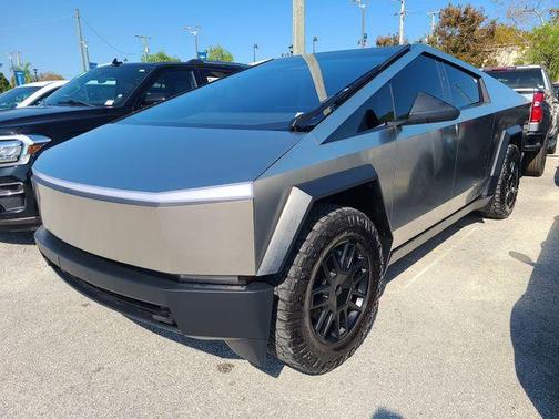 Silver 2024 Tesla Cybertruck Cyberbeast