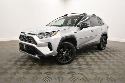 Silver Sky Metallic/Midnight Black Metallic 2021 Toyota RAV4 Hybrid SE