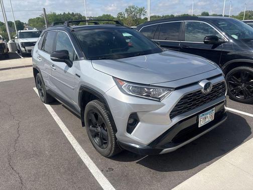 Silver Sky Metallic/Midnight Black Metallic 2021 Toyota RAV4 Hybrid SE