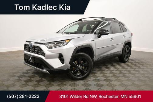 Silver Sky Metallic/Midnight Black Metallic 2021 Toyota RAV4 Hybrid SE