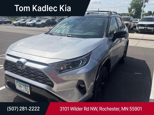 Silver Sky Metallic/Midnight Black Metallic 2021 Toyota RAV4 Hybrid SE