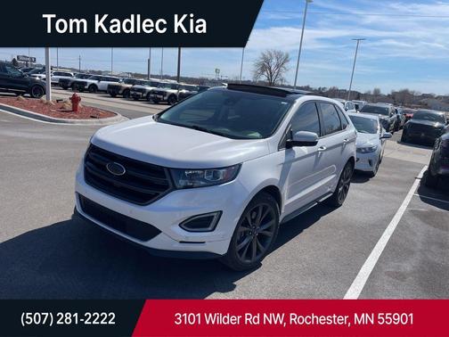 White Platinum 2018 Ford Edge Sport