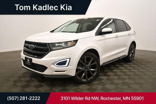 White Platinum 2018 Ford Edge Sport