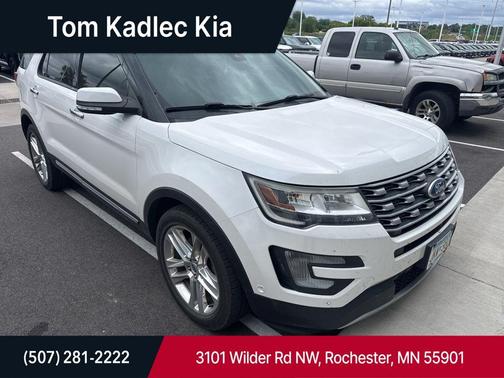 White Platinum Metallic Tri-Coat 2017 Ford Explorer Limited