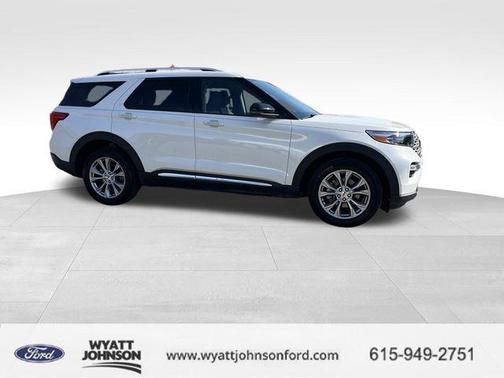 Star White Metallic Tri-Coat 2023 Ford Explorer Limited