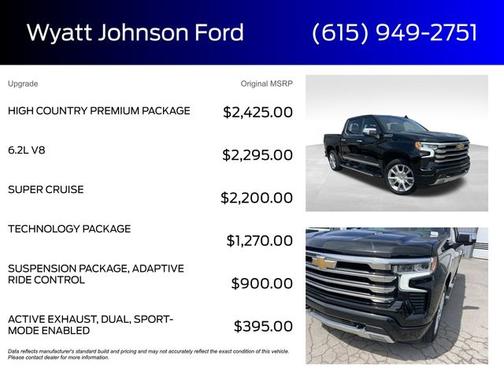 Black 2024 Chevrolet Silverado 1500 HIGH COUNTRY