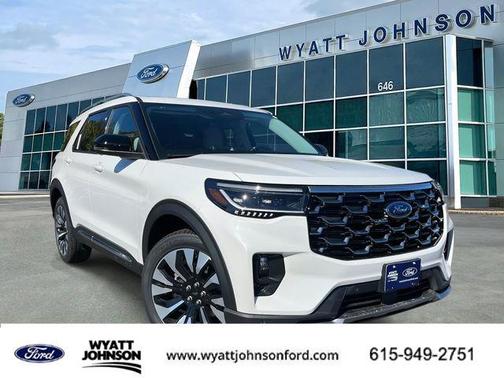 Star White Metallic Tri-Coat 2026 Ford Explorer Platinum