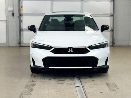 Platinum White Pearl 2026 Honda Civic Hybrid Sport Touring