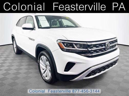 Pure White 2023 Volkswagen Atlas Cross Sport 3.6L V6 SE w/Technology